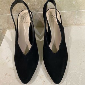 VINCE CAMUTO - Suede Sling Back Block Heel Shoes Sz 8M